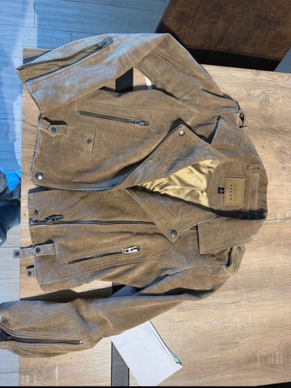Blank NYC Brown Suede Bomber Jacket